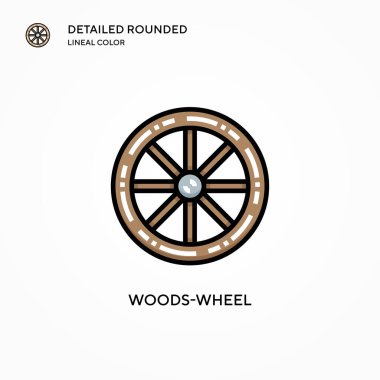 Orman tekeri vektör simgesi. Modern vektör illüstrasyon kavramları. Düzenlemesi ve kişiselleştirmesi kolay.