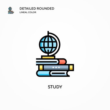 Vektör simgesini incele. Modern vektör illüstrasyon kavramları. Düzenlemesi ve kişiselleştirmesi kolay.