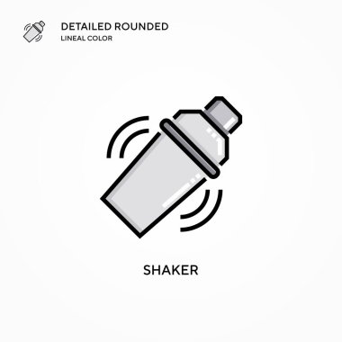 Shaker vektör simgesi. Modern vektör illüstrasyon kavramları. Düzenlemesi ve kişiselleştirmesi kolay.
