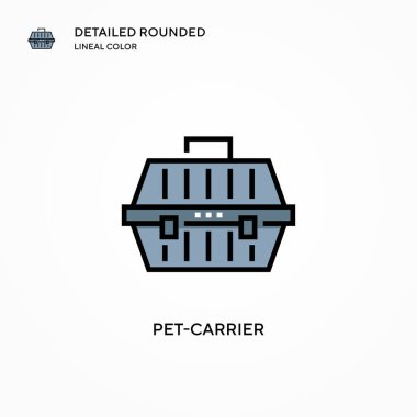 Hayvan taşıyıcı vektör simgesi. Modern vektör illüstrasyon kavramları. Düzenlemesi ve kişiselleştirmesi kolay.