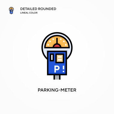 Park metre vektör simgesi. Modern vektör illüstrasyon kavramları. Düzenlemesi ve kişiselleştirmesi kolay.
