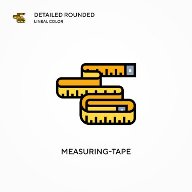 Şerit vektör simgesi ölçülüyor. Modern vektör illüstrasyon kavramları. Düzenlemesi ve kişiselleştirmesi kolay.