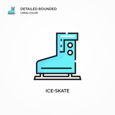 Buz pateni vektör ikonu. Modern vektör illüstrasyon kavramları. Düzenlemesi ve kişiselleştirmesi kolay.