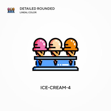 Dondurma-4 vektör simgesi. Modern vektör illüstrasyon kavramları. Düzenlemesi ve kişiselleştirmesi kolay.