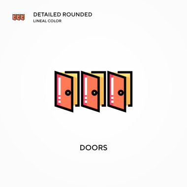Kapı vektör simgesi. Modern vektör illüstrasyon kavramları. Düzenlemesi ve kişiselleştirmesi kolay.