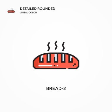 Ekmek-2 vektör simgesi. Modern vektör illüstrasyon kavramları. Düzenlemesi ve kişiselleştirmesi kolay.