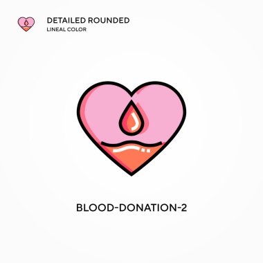Kan bağışı-2 vektör ikonu. Modern vektör illüstrasyon kavramları. Düzenlemesi ve kişiselleştirmesi kolay.