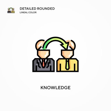 Bilgi vektör simgesi. Modern vektör illüstrasyon kavramları. Düzenlemesi ve kişiselleştirmesi kolay.