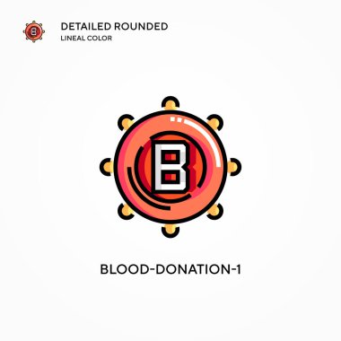 Kan bağışı-1 vektör ikonu. Modern vektör illüstrasyon kavramları. Düzenlemesi ve kişiselleştirmesi kolay.