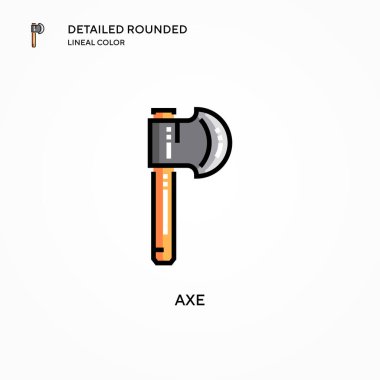 Axe vektör simgesi. Modern vektör illüstrasyon kavramları. Düzenlemesi ve kişiselleştirmesi kolay.