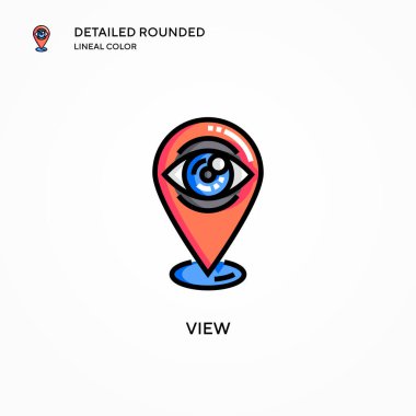 Vektör simgesini göster. Modern vektör illüstrasyon kavramları. Düzenlemesi ve kişiselleştirmesi kolay.