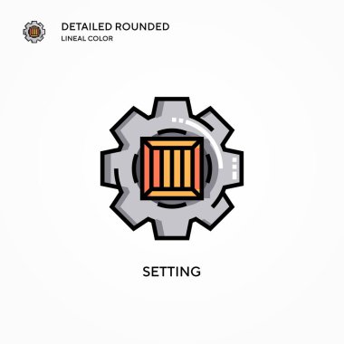 Vektör simgesi ayarlanıyor. Modern vektör illüstrasyon kavramları. Düzenlemesi ve kişiselleştirmesi kolay.