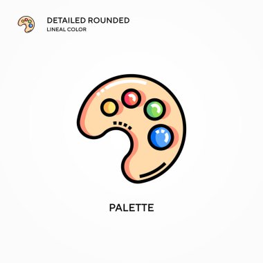 Palet vektör simgesi. Modern vektör illüstrasyon kavramları. Düzenlemesi ve kişiselleştirmesi kolay.