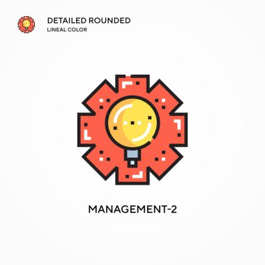 Yönetim-2 vektör simgesi. Modern vektör illüstrasyon kavramları. Düzenlemesi ve kişiselleştirmesi kolay.