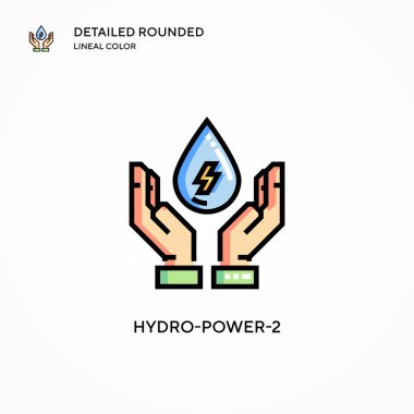 Hidrogüç-2 vektör simgesi. Modern vektör illüstrasyon kavramları. Düzenlemesi ve kişiselleştirmesi kolay.