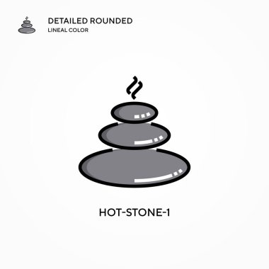 Sıcak taş-1 vektör simgesi. Modern vektör illüstrasyon kavramları. Düzenlemesi ve kişiselleştirmesi kolay.