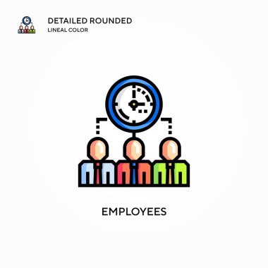 Çalışan vektör simgesi. Modern vektör illüstrasyon kavramları. Düzenlemesi ve kişiselleştirmesi kolay.