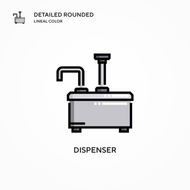 Dispenser vektör simgesi. Modern vektör illüstrasyon kavramları. Düzenlemesi ve kişiselleştirmesi kolay.
