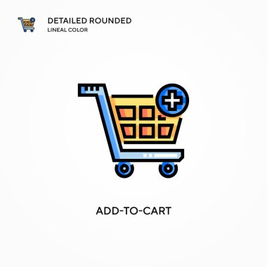 Taşıyıcı vektör simgesine ekle. Modern vektör illüstrasyon kavramları. Düzenlemesi ve kişiselleştirmesi kolay.