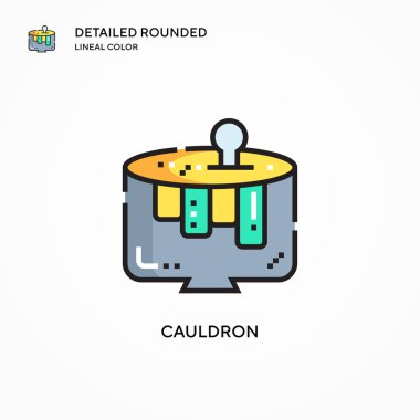 Kazan vektör simgesi. Modern vektör illüstrasyon kavramları. Düzenlemesi ve kişiselleştirmesi kolay.