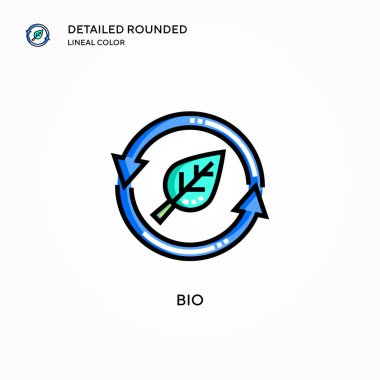 Biyolojik vektör simgesi. Modern vektör illüstrasyon kavramları. Düzenlemesi ve kişiselleştirmesi kolay.