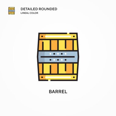 Namlu vektör ikonu. Modern vektör illüstrasyon kavramları. Düzenlemesi ve kişiselleştirmesi kolay.