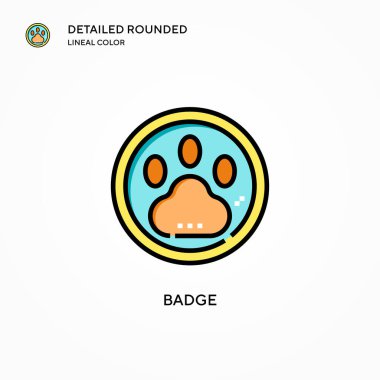 Rozet vektör simgesi. Modern vektör illüstrasyon kavramları. Düzenlemesi ve kişiselleştirmesi kolay.