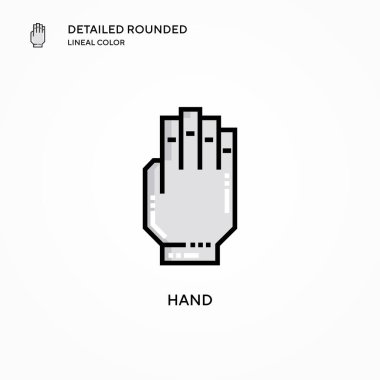 El vektör simgesi. Modern vektör illüstrasyon kavramları. Düzenlemesi ve kişiselleştirmesi kolay.