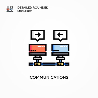 İletişim vektör simgesi. Modern vektör illüstrasyon kavramları. Düzenlemesi ve kişiselleştirmesi kolay.
