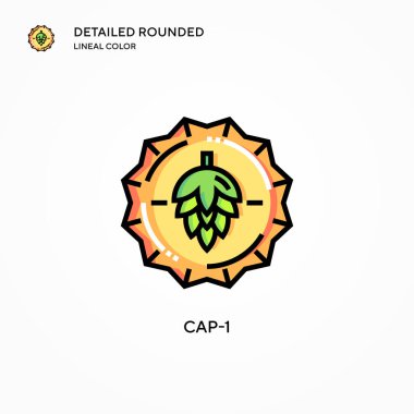 Kaptan-1 vektör simgesi. Modern vektör illüstrasyon kavramları. Düzenlemesi ve kişiselleştirmesi kolay.