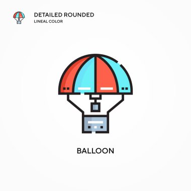 Balon vektör simgesi. Modern vektör illüstrasyon kavramları. Düzenlemesi ve kişiselleştirmesi kolay.