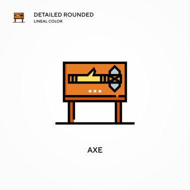 Axe vektör simgesi. Modern vektör illüstrasyon kavramları. Düzenlemesi ve kişiselleştirmesi kolay.