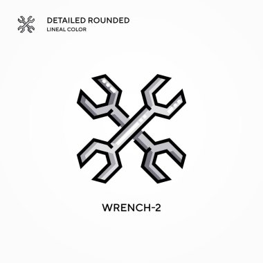 Anahtar-2 vektör simgesi. Modern vektör illüstrasyon kavramları. Düzenlemesi ve kişiselleştirmesi kolay.