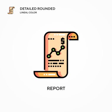 Vektör simgesini rapor et. Modern vektör illüstrasyon kavramları. Düzenlemesi ve kişiselleştirmesi kolay.