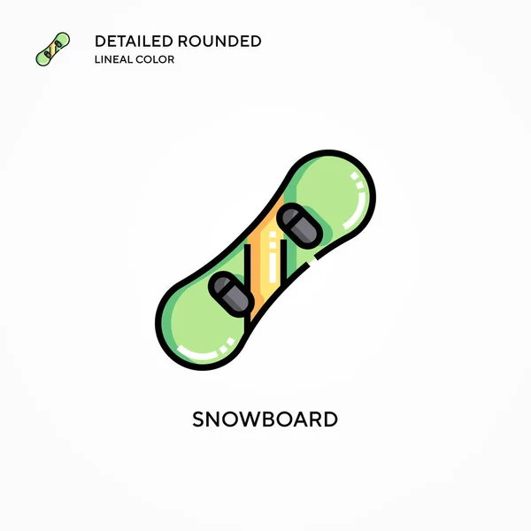 Ikona Wektora Snowboardu Nowoczesne Koncepcje Ilustracji Wektorowej Łatwy Edycji Dostosowania — Wektor stockowy