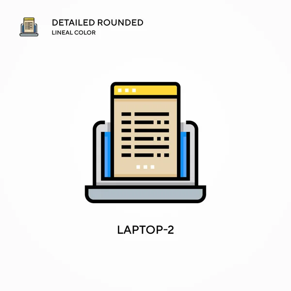 Ícone Vetorial Laptop Conceitos Modernos Ilustração Vetorial Fácil Editar Personalizar — Vetor de Stock