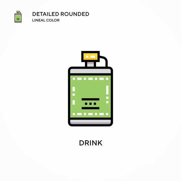 Ícone Vetor Bebida Conceitos Modernos Ilustração Vetorial Fácil Editar Personalizar — Vetor de Stock