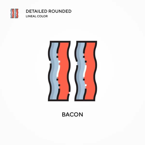 Bacon Vectoricoon Moderne Vector Illustratie Concepten Eenvoudig Bewerken Aan Passen — Stockvector