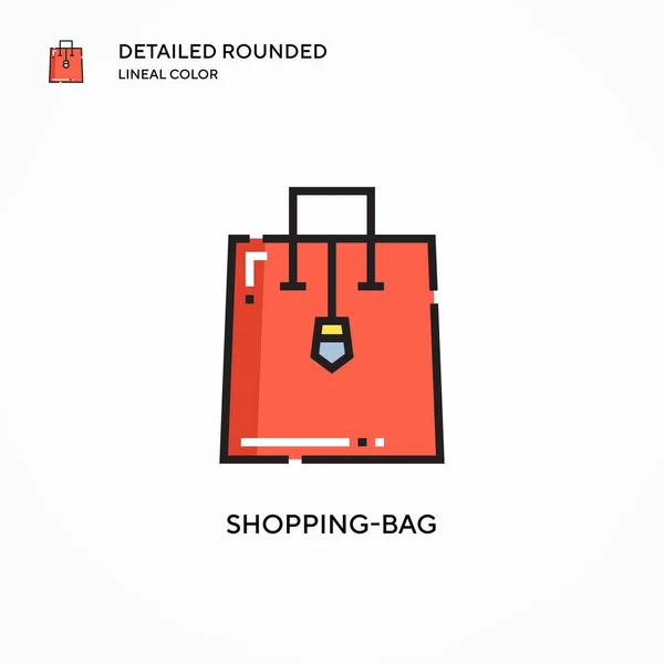 Icono Vector Bolsa Compras Conceptos Modernos Ilustración Vectorial Fácil Editar — Vector de stock