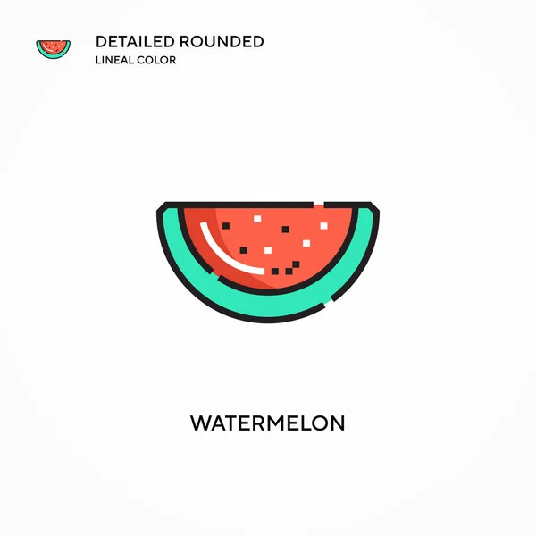 Wassermelonen Vektorsymbol Moderne Konzepte Zur Vektorillustration Einfach Bearbeiten Und Anzupassen — Stockvektor