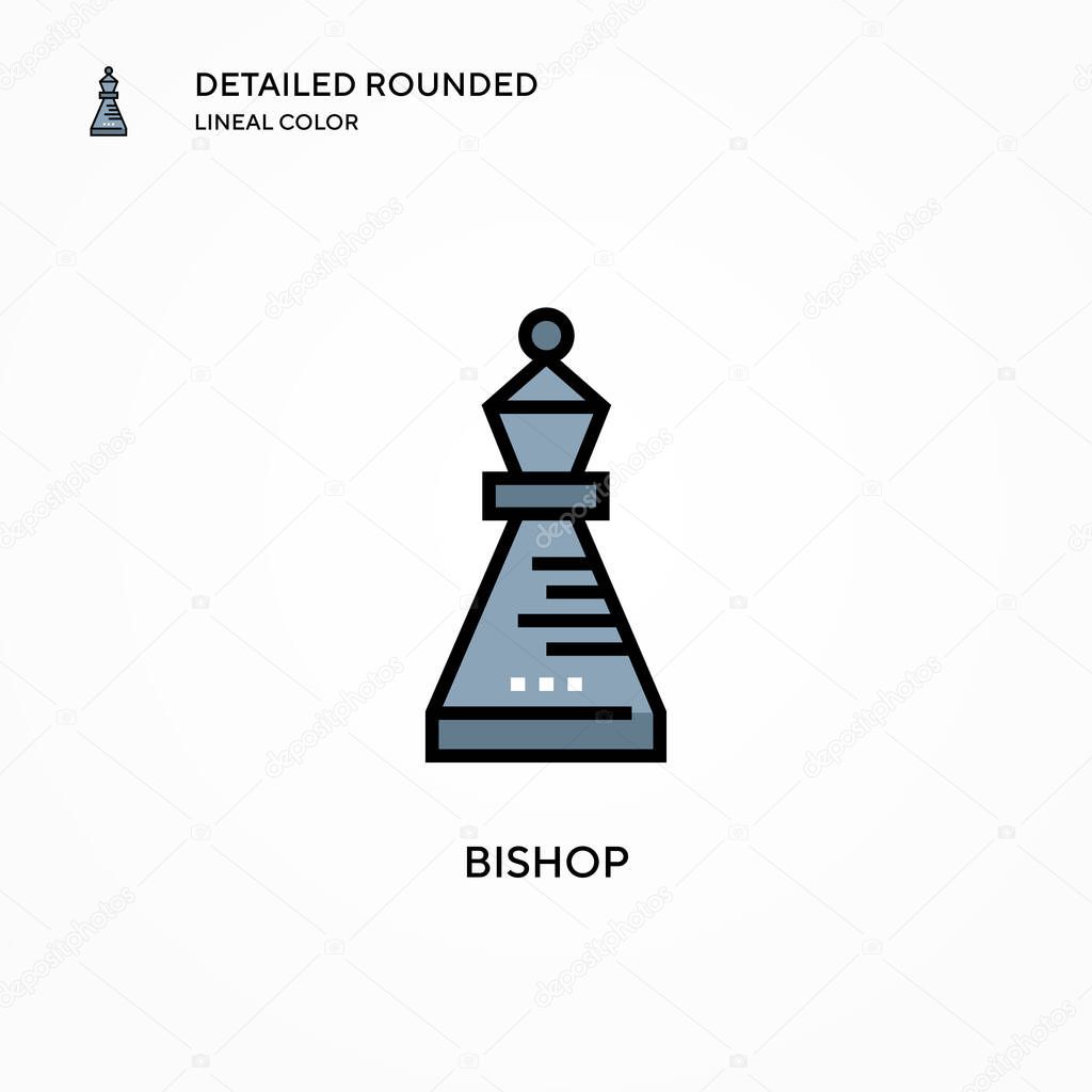 Bishop vector icon. Modern vector illustration concepts. Easy to edit and customize.