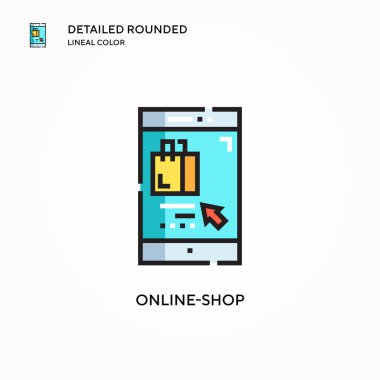 Çevrimiçi vektör simgesi. Modern vektör illüstrasyon kavramları. Düzenlemesi ve kişiselleştirmesi kolay.