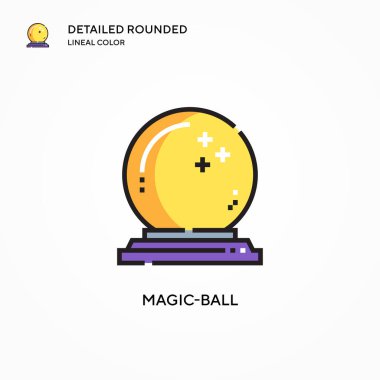 Sihirli top vektör simgesi. Modern vektör illüstrasyon kavramları. Düzenlemesi ve kişiselleştirmesi kolay.