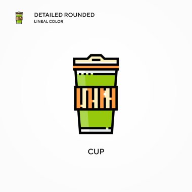 Kap vektör simgesi. Modern vektör illüstrasyon kavramları. Düzenlemesi ve kişiselleştirmesi kolay.