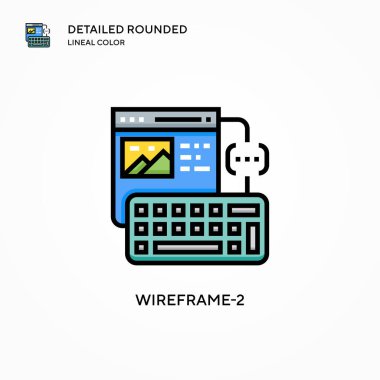 Kablo çerçeve-2 vektör simgesi. Modern vektör illüstrasyon kavramları. Düzenlemesi ve kişiselleştirmesi kolay.