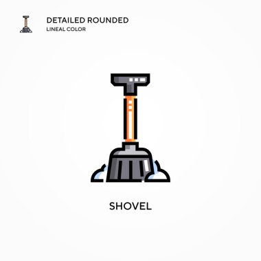 Kürek vektör simgesi. Modern vektör illüstrasyon kavramları. Düzenlemesi ve kişiselleştirmesi kolay.