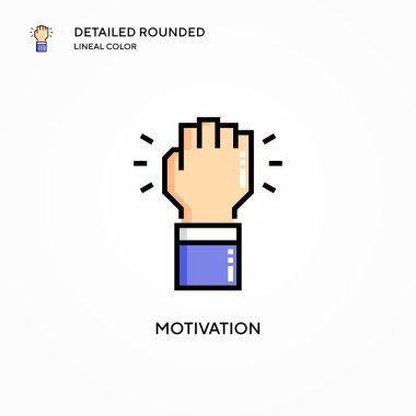 Motivasyon vektör simgesi. Modern vektör illüstrasyon kavramları. Düzenlemesi ve kişiselleştirmesi kolay.