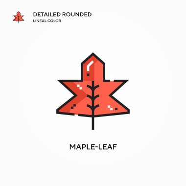 Akçaağaç yaprağı vektör simgesi. Modern vektör illüstrasyon kavramları. Düzenlemesi ve kişiselleştirmesi kolay.