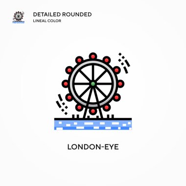 Londra-göz vektör simgesi. Modern vektör illüstrasyon kavramları. Düzenlemesi ve kişiselleştirmesi kolay.