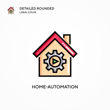 Ev-otomasyon vektör simgesi. Modern vektör illüstrasyon kavramları. Düzenlemesi ve kişiselleştirmesi kolay.